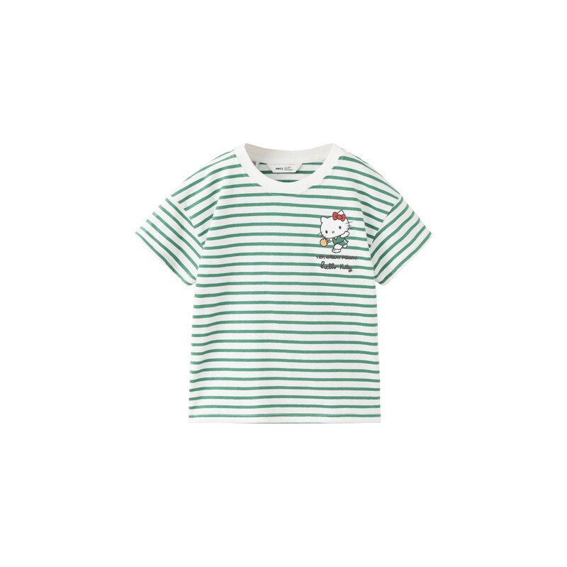 MANGO KIDS Tričko antracitová / zelená / červená / bílá
