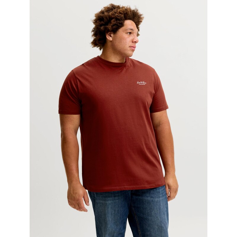 Jack & Jones Plus Tričko JJEARCHIVE krvavě červená