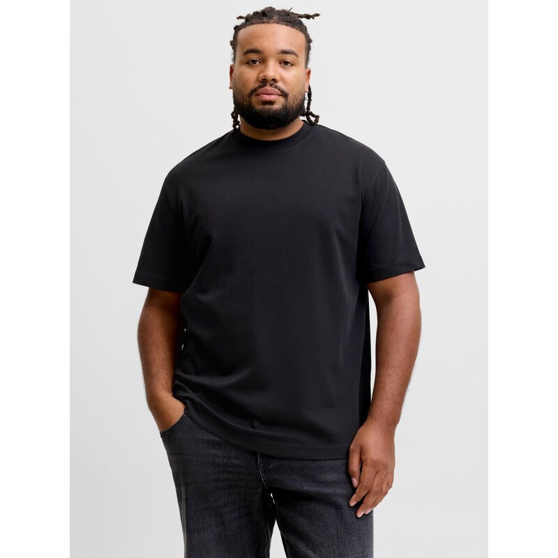 Jack & Jones Plus Tričko JJEBARRON černá