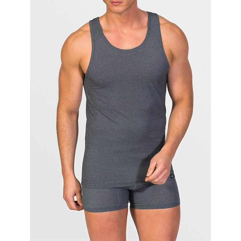 zd ZERO DEFECTS Tílko Tank top Egyptian cotton tmavě šedá