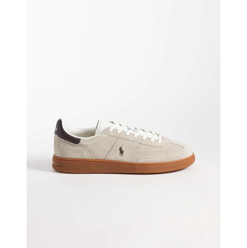 Polo Ralph Lauren suede and gum sole trainers in light brown