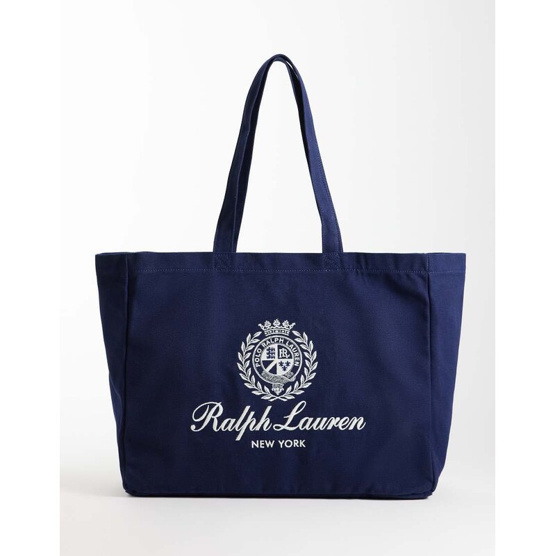 Polo Ralph Lauren large logo tote bag in navy