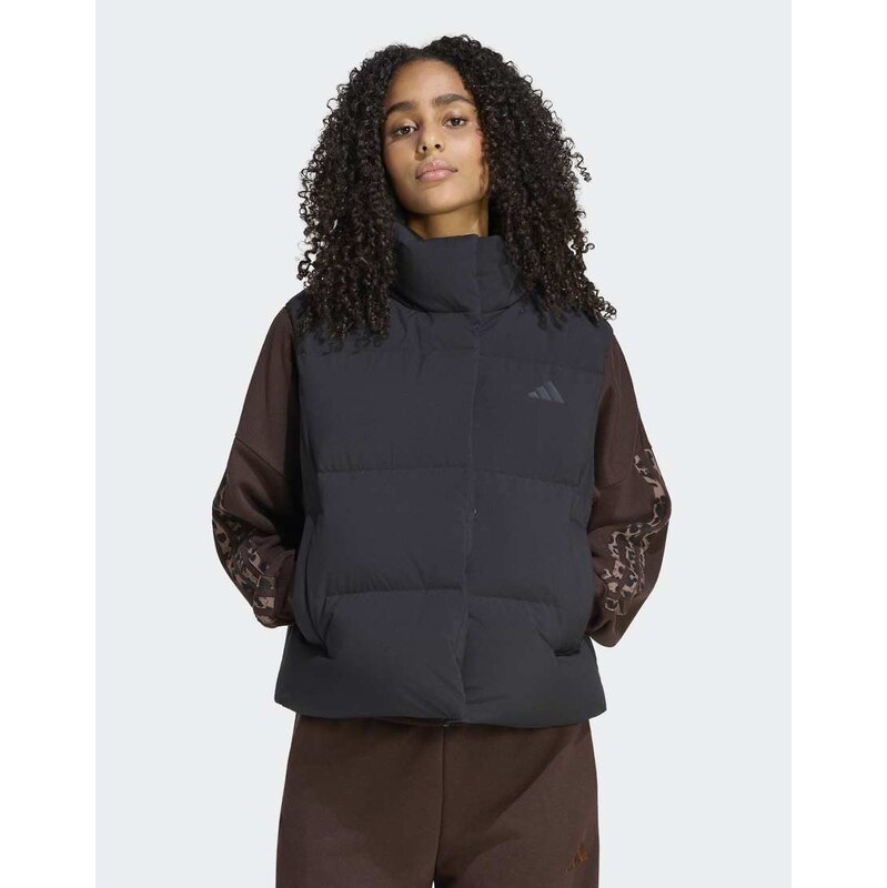adidas performance Helionic down puffer vest in black