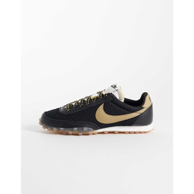 Nike Waffle Racer 26 trainers in black and khaki