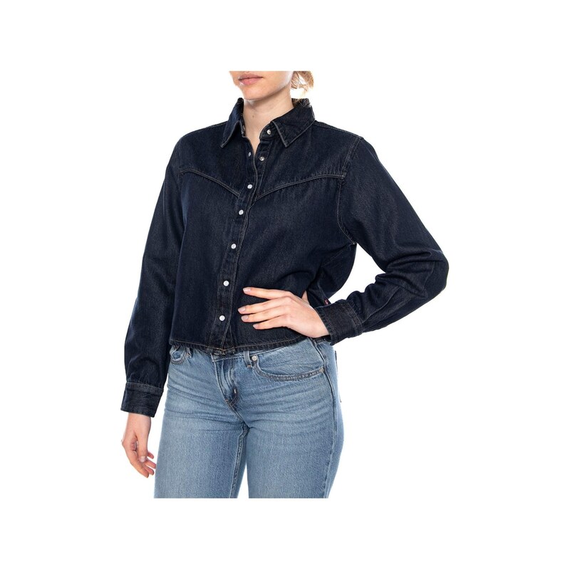 LEVIS  Přechodná bunda Logan modrá džínovina
