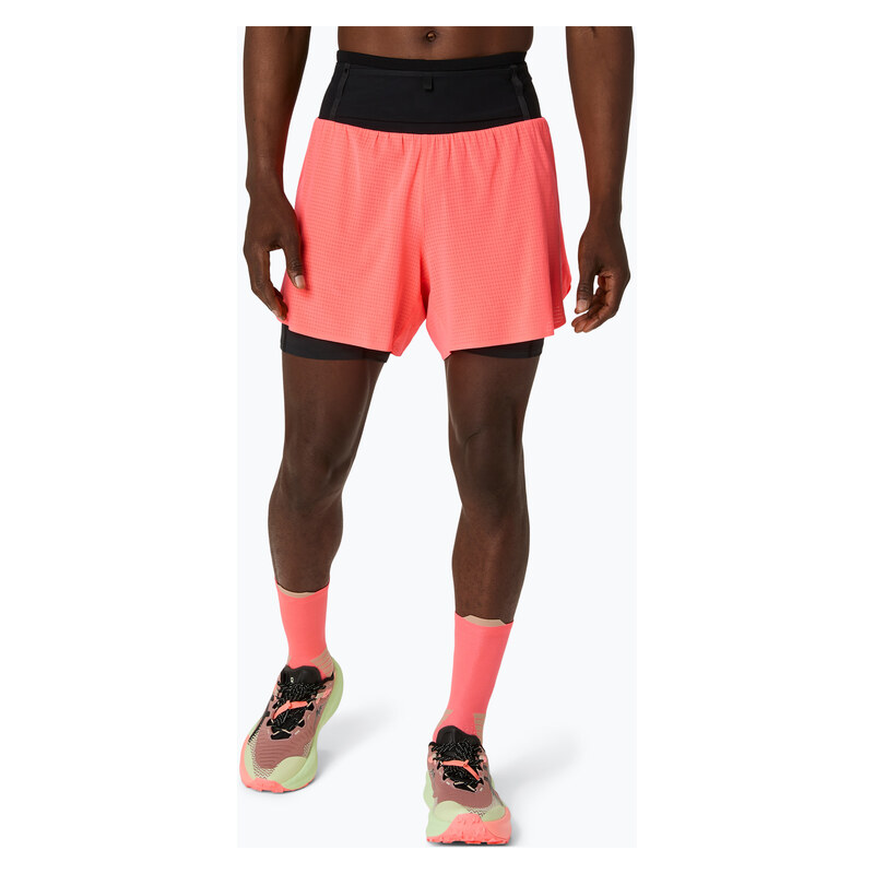Pánské běžecké šortky ASICS Fujitrail Elite blazing coral