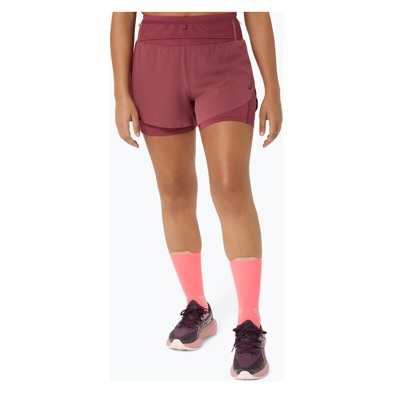 Dámské běžecké šortky ASICS Fujitrail Elite brisket red