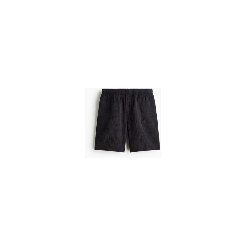 H&M - Mušelínové šortky Relaxed Fit - Černá