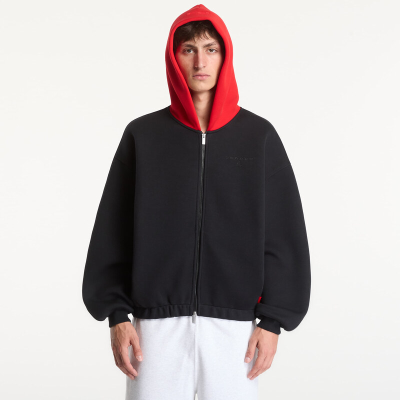 Mikina Jordan Flight Mens Pullover Hoodie Black/ University Red