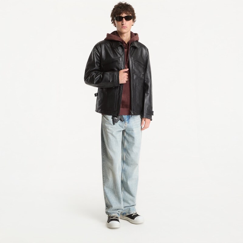 Bunda Y-3 Leather Blouson Black XL
