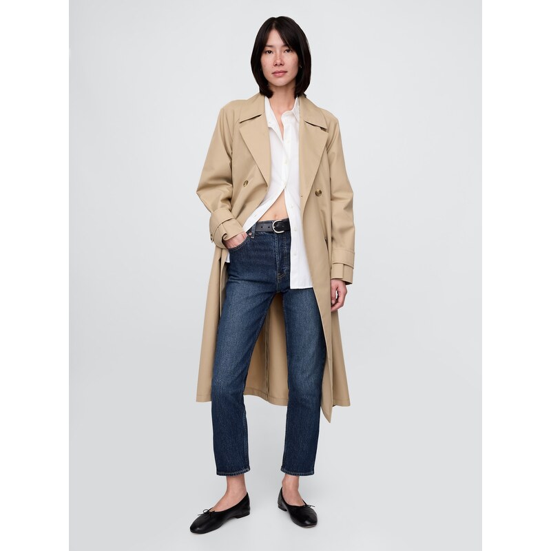 GAP Džíny high rise cheeky straight jeans with Washwell - Dámské