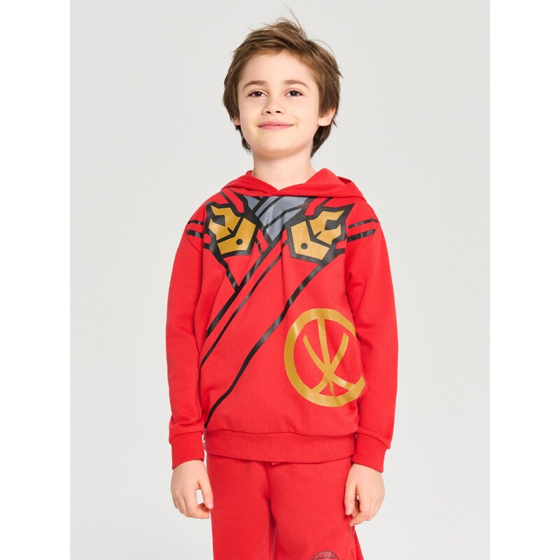 Sinsay - Mikina s potiskem Lego Ninjago - červená