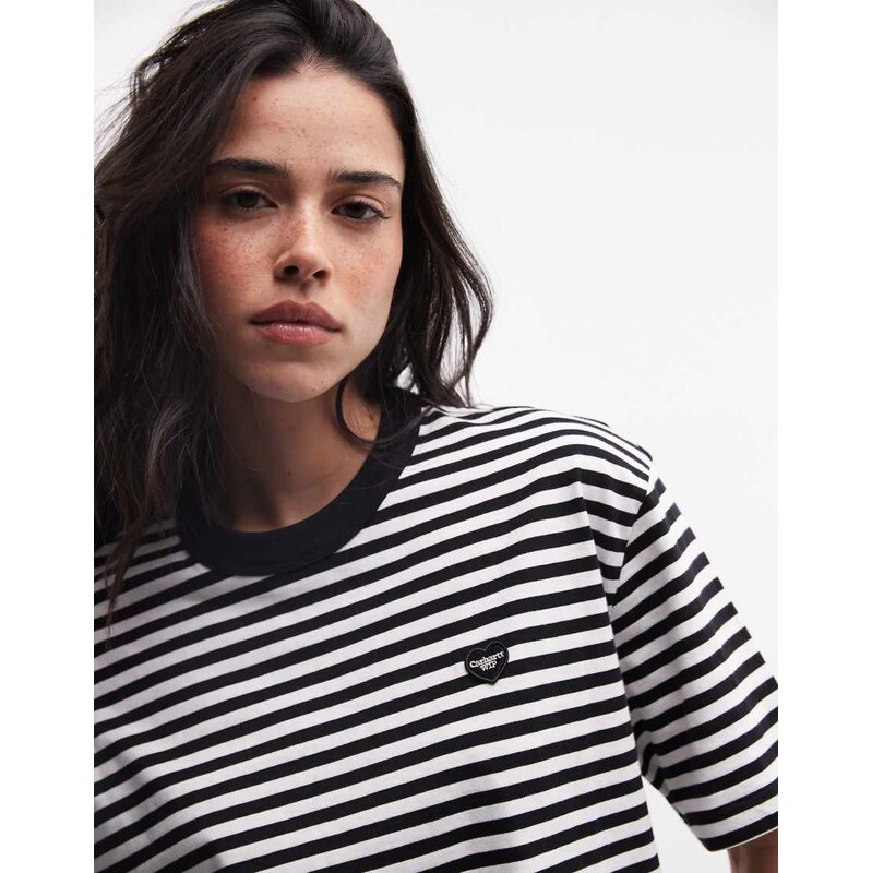 Carhartt WIP Essy t-shirt in black and white stripe