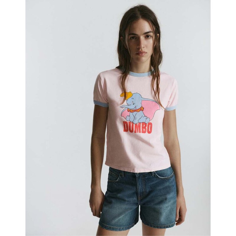 Pull&Bear Dumbo regular fit t-shirt in pink