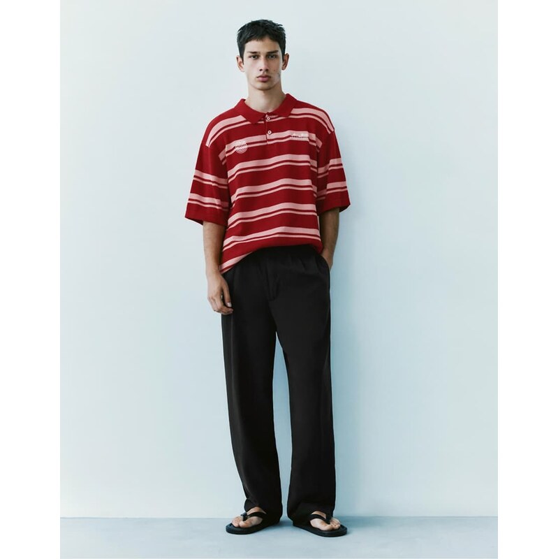 Pull&Bear Tailored jogging trousers in black