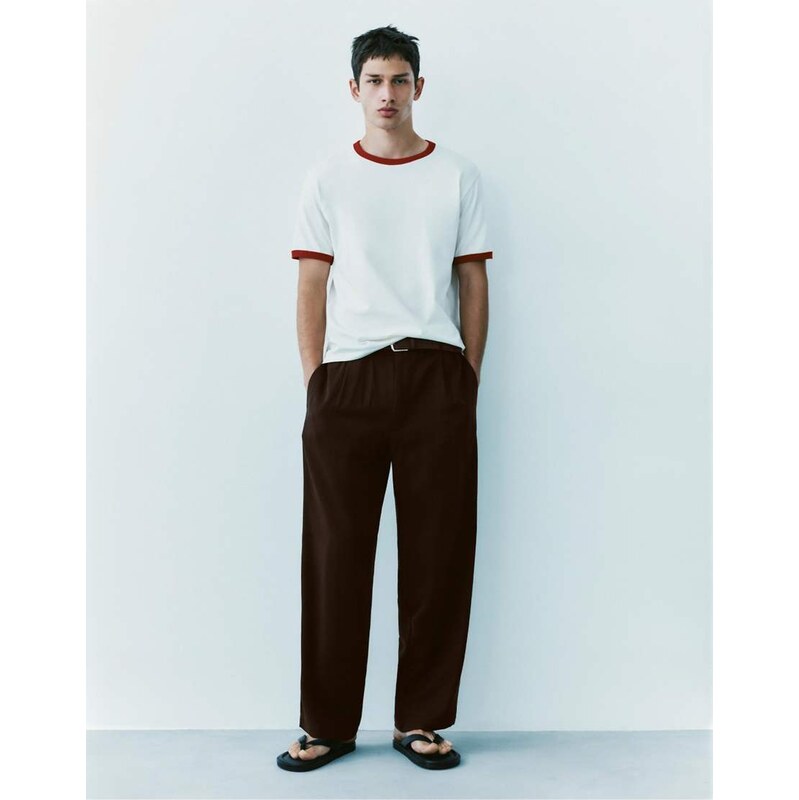 Pull&Bear Tailored jogging trousers in brown
