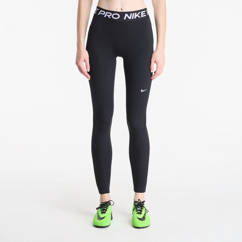 Legíny Nike Pro Womens Mid-Rise Full-Length Leggings Black/