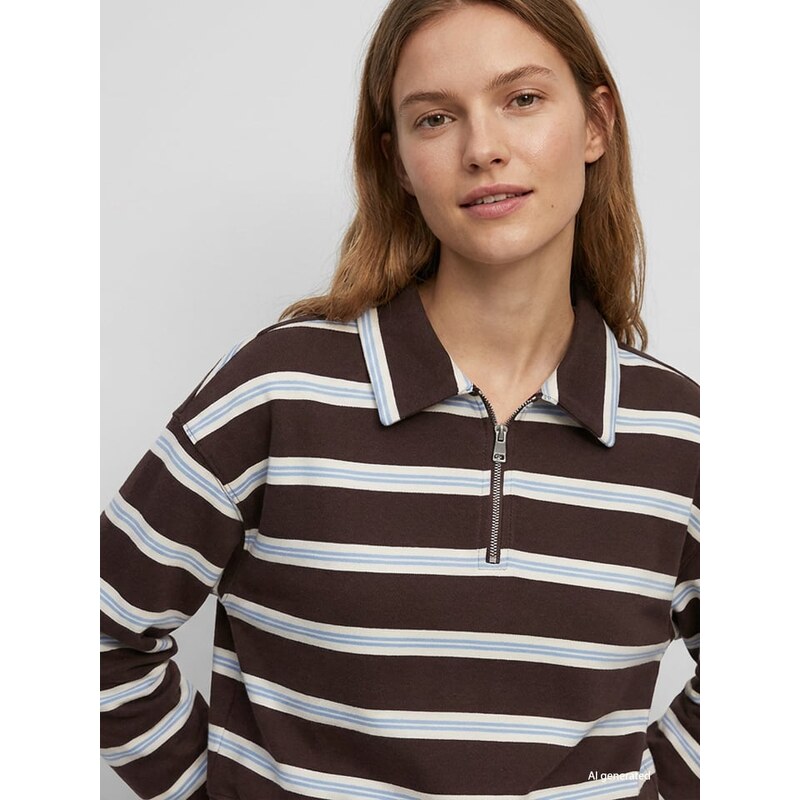 Mikina Marc OPolo DENIM Dunkelblau/ Weiß 4364195