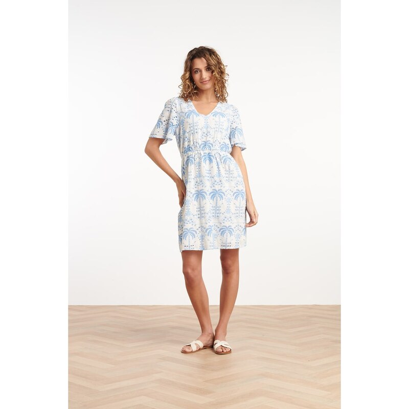 Šaty Smashed Lemon Hellblau/ Weiß 3784046