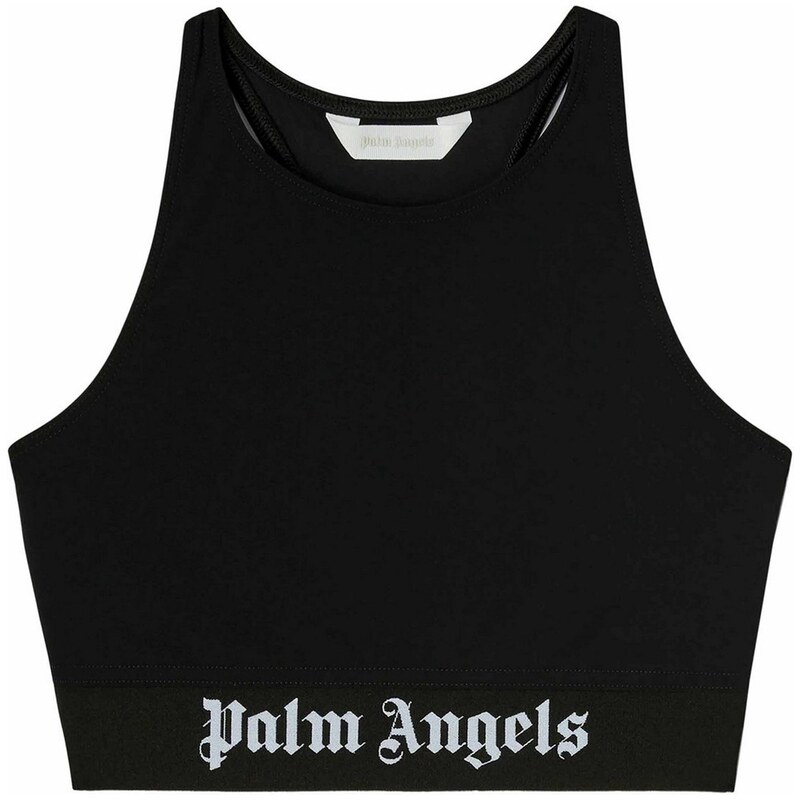 Tričko Palm Angels Black White 6813489