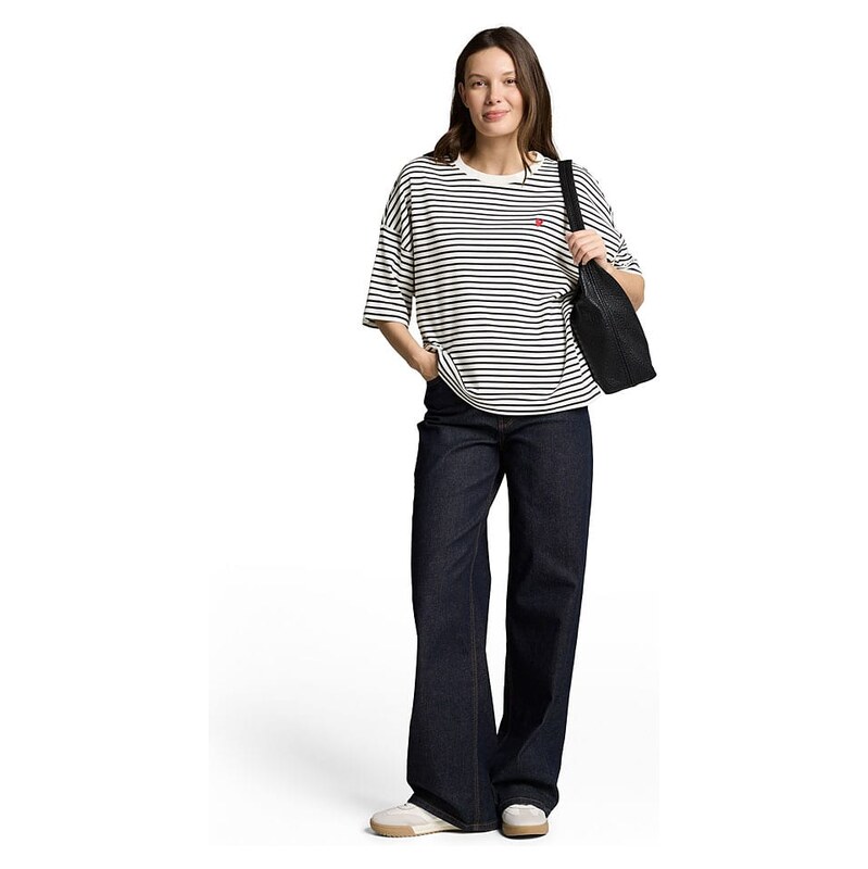 Tričko Tom Tailor Weiß/ Schwarz 5597643