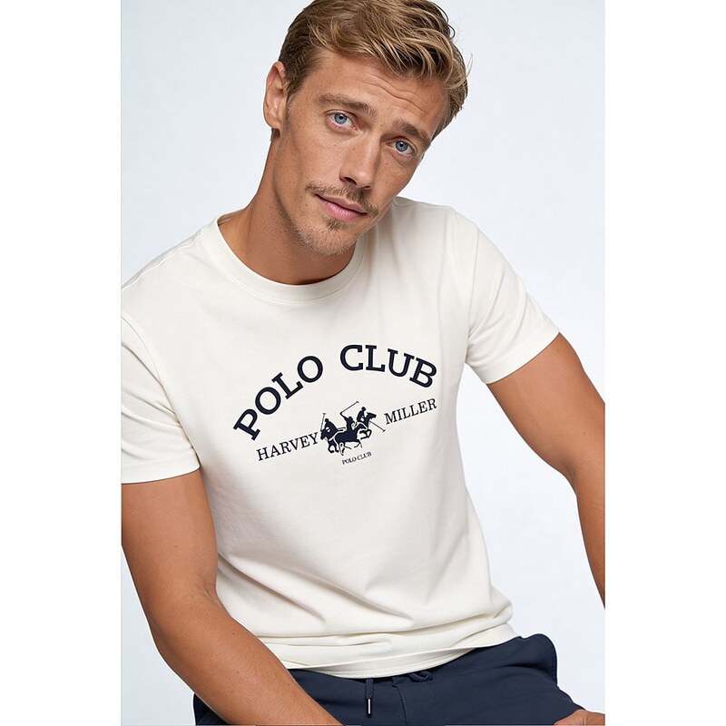 Tričko HARVEY MILLER POLO CLUB Creme 2798285