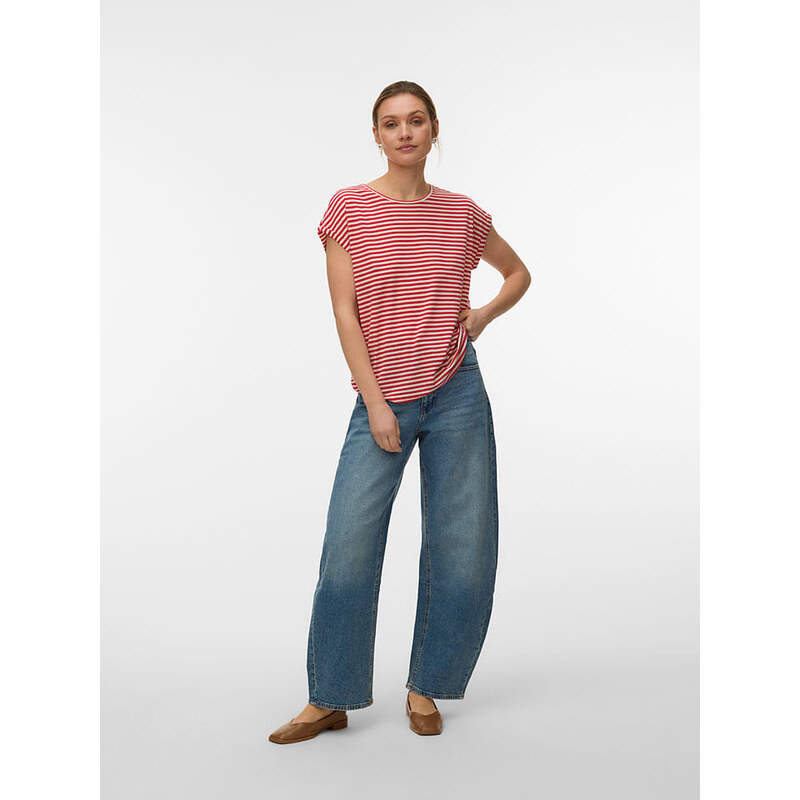 Tričko Vero Moda Rot/ Weiß 4229038