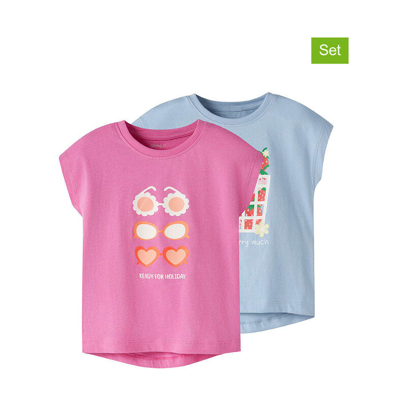Tričko name it Pink/ Hellblau 8559078