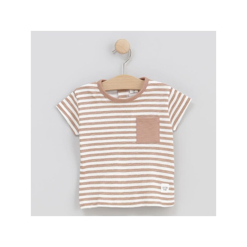 Tričko Cotton Fish Weiß/ Hellbraun 968617