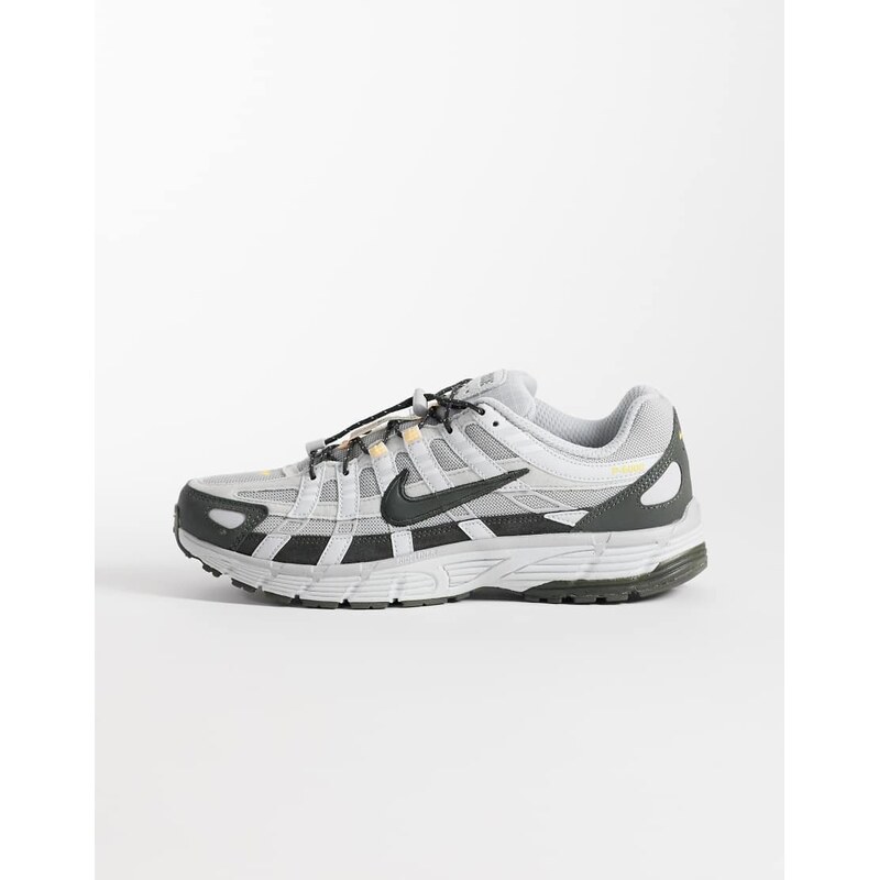 Nike P-6000 Tech speed lace trainers in multi grey