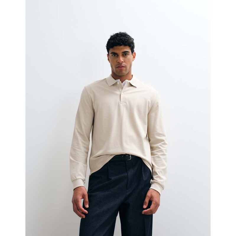 ARKET pure cotton v neck sweatshirt in light grey