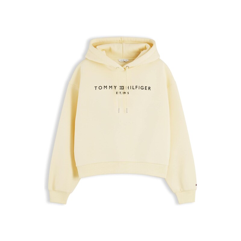 TOMMY HILFIGER Mikina světle žlutá / černá