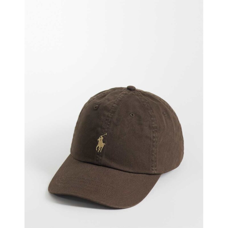 Polo Ralph Lauren icon logo twill baseball cap in brown