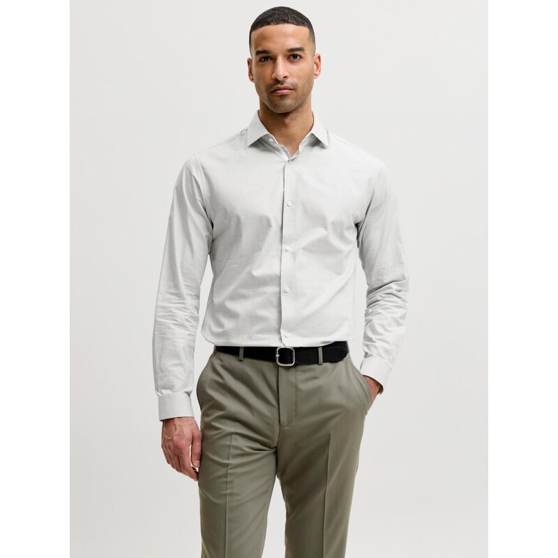 JACK & JONES Košile JPRBLAPARKER pastelově zelená / tmavě zelená