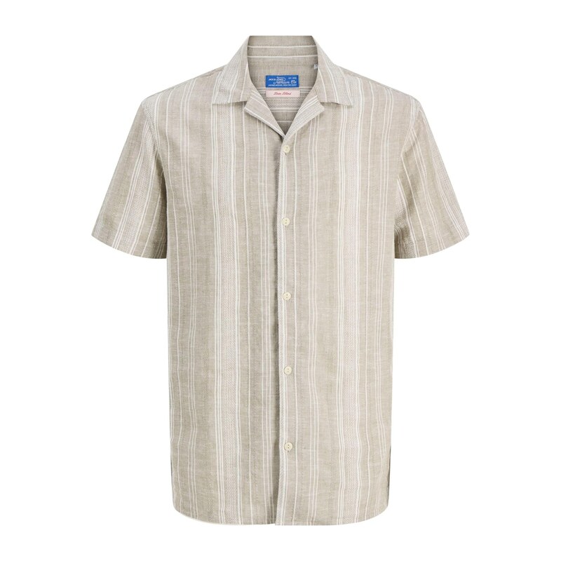 JACK & JONES Košile Blusummer khaki / bílá