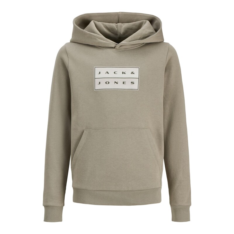 Jack & Jones Junior Mikina JCOFusion světle šedá / jedle /