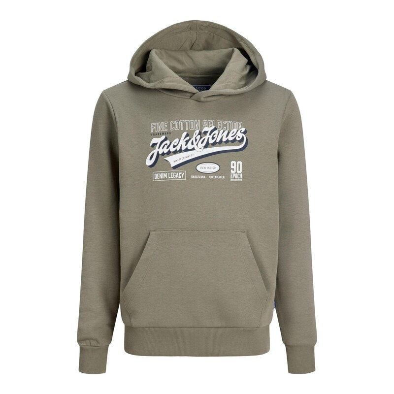 Jack & Jones Junior Mikina marine modrá / khaki / bílá