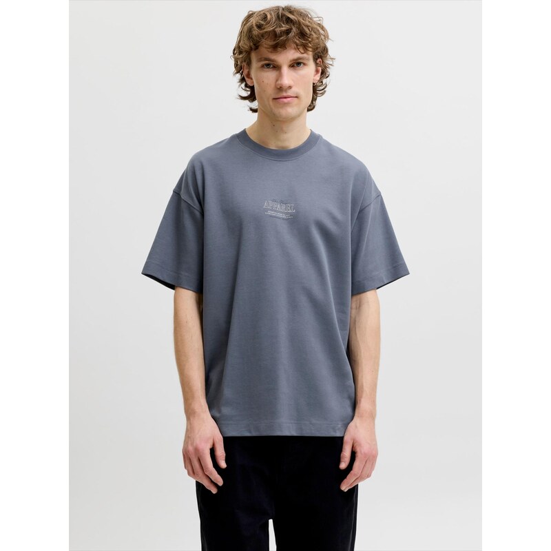JACK & JONES Trikot JJEBARRON STUDIO šedá / tmavě šedá / bílá