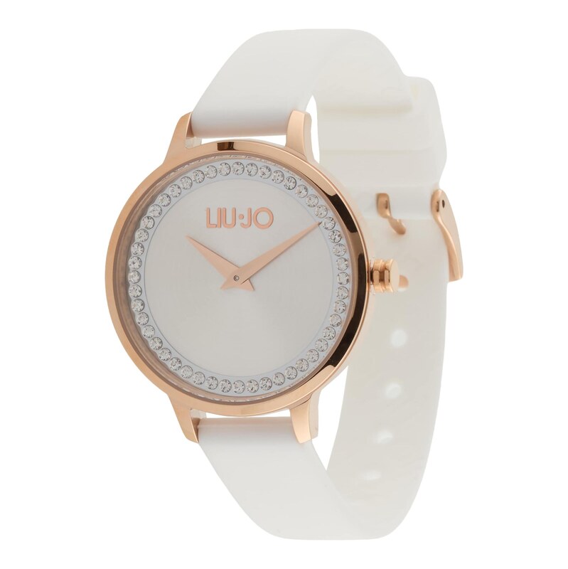Liu Jo Analogové hodinky Shine GR White Silicone růžově zlatá /