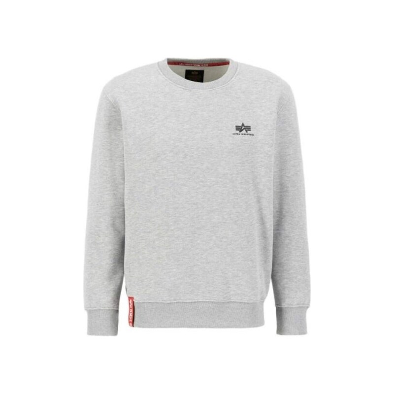 ALPHA INDUSTRIES Mikina Basic Logo šedá