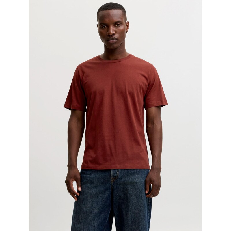 JACK & JONES Tričko rezavě červená