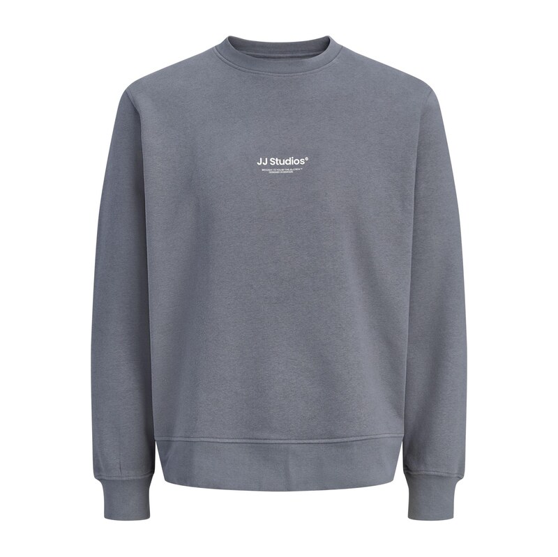 JACK & JONES Mikina JJESoho čedičová šedá / bílá
