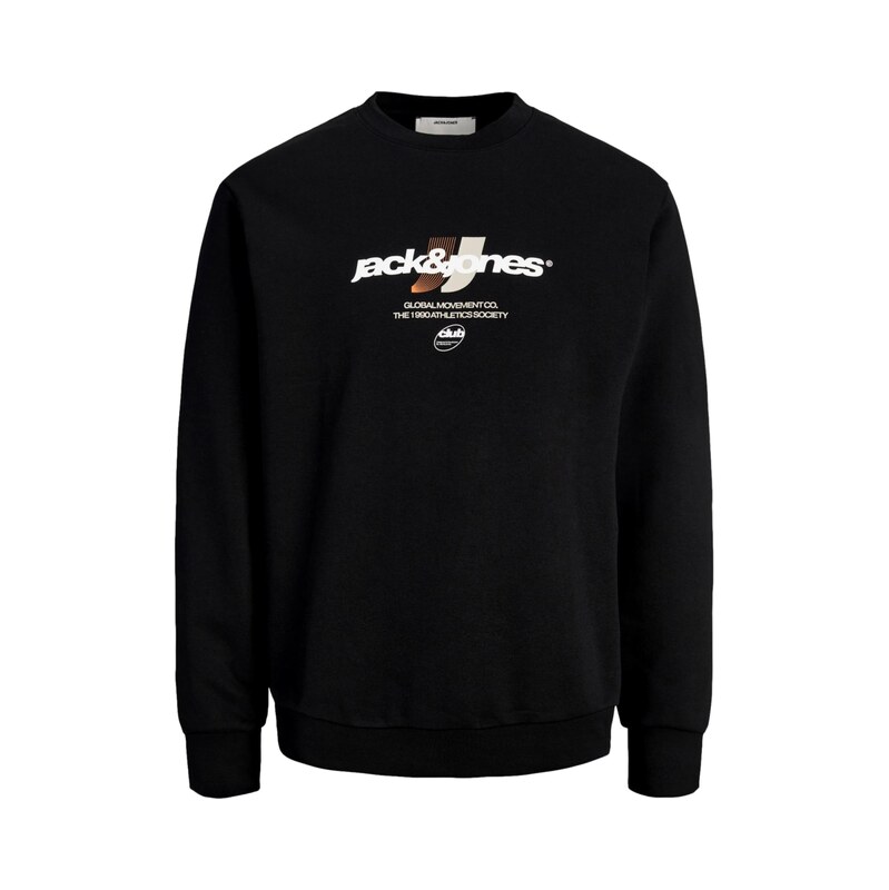 Jack & Jones Junior Mikina JCOClub Branding hnědá / černá / bílá
