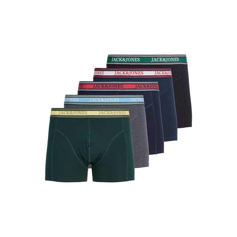 JACK & JONES Boxerky JACFAZE námořnická modř / šedý melír /