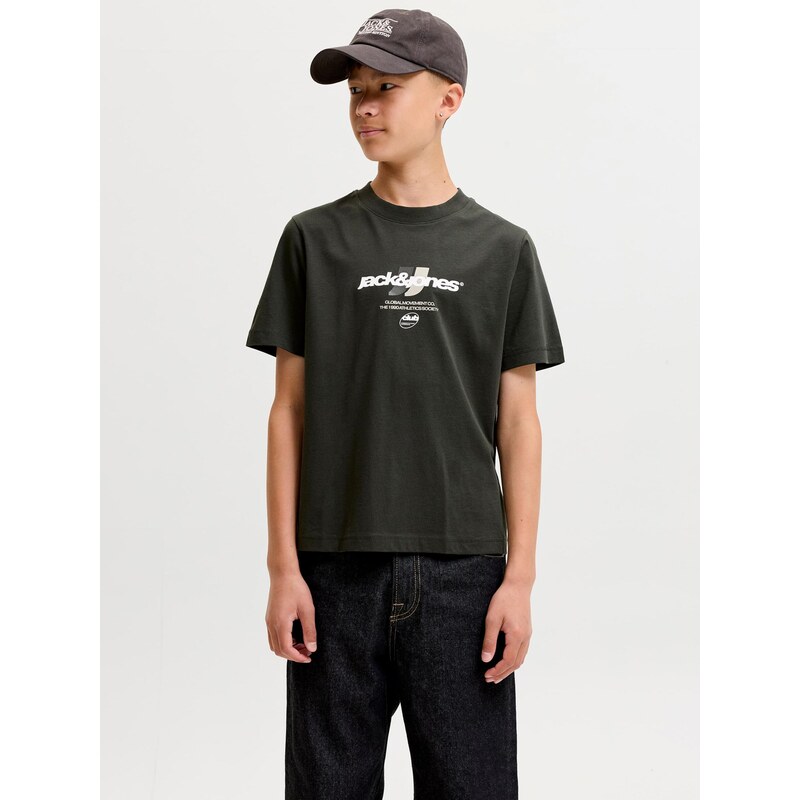 Jack & Jones Junior Tričko JCOCLUB krémová / grafitová / bílá