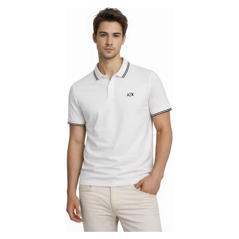 ARMANI EXCHANGE Tričko černá / bílá
