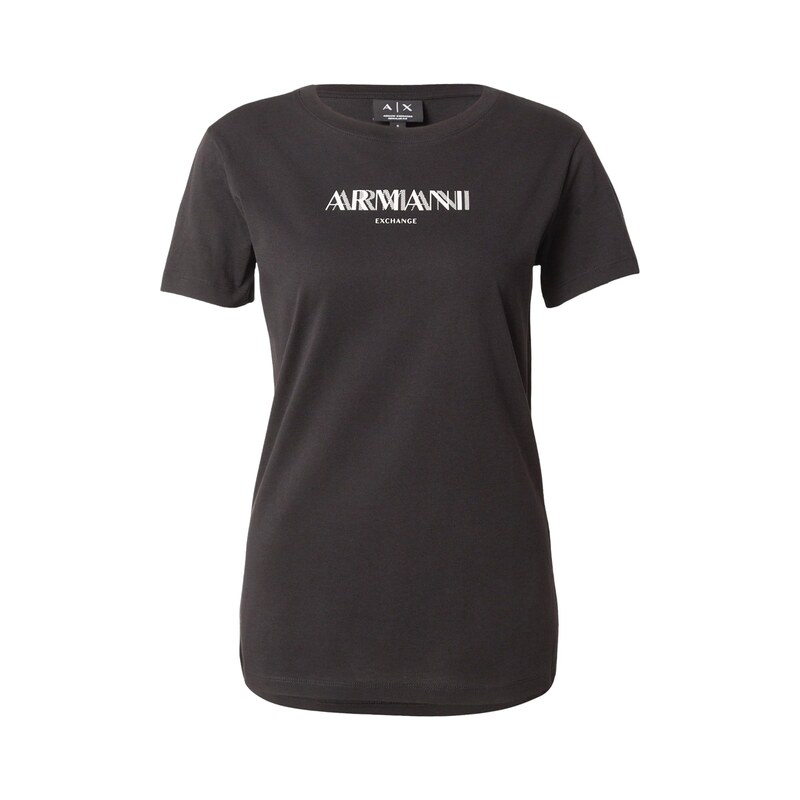 ARMANI EXCHANGE Tričko černá / bílá
