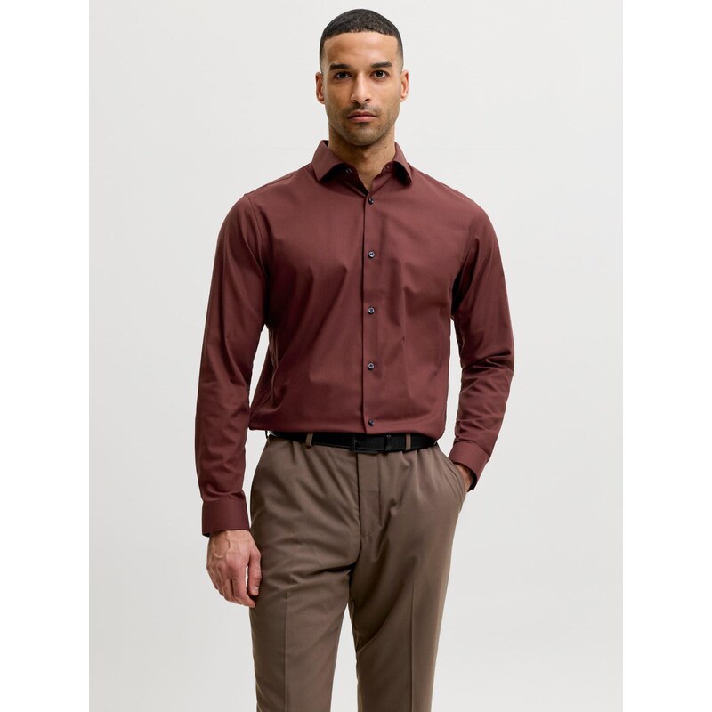 JACK & JONES Košile JPRBLAParker čokoládová