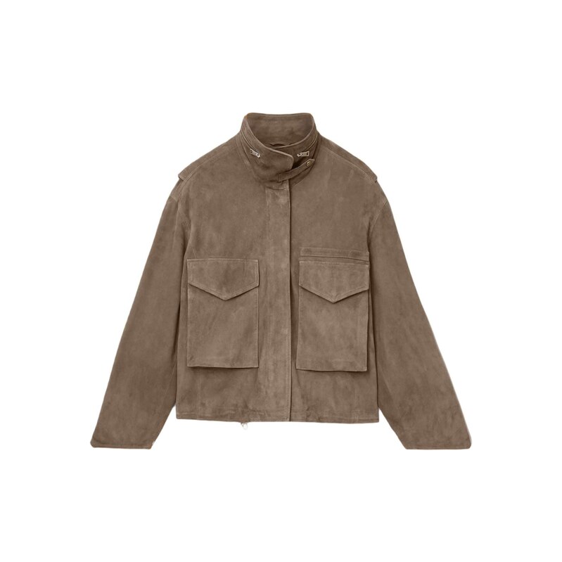 AllSaints Přechodná bunda hnědá