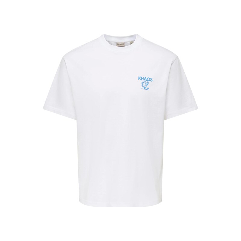 Only & Sons Tričko ONSZEUS královská modrá / světlemodrá / černá